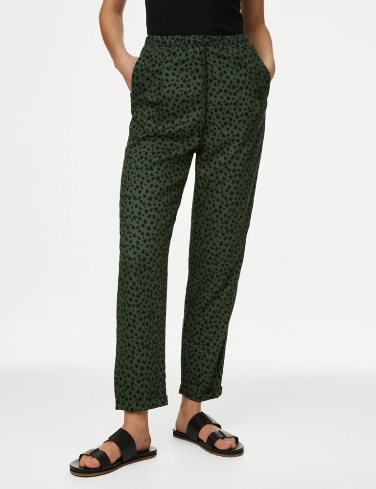 Printed Tapered Ankle Grazer Trousers 4 of 5