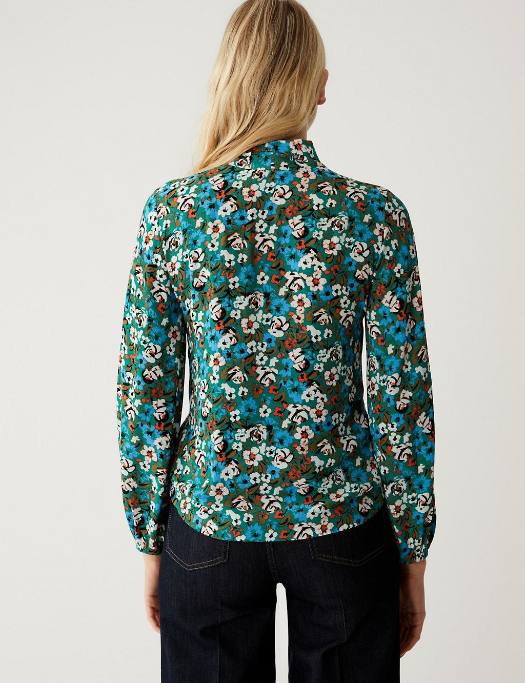 Printed Tie Neck Blouse 6 of 6