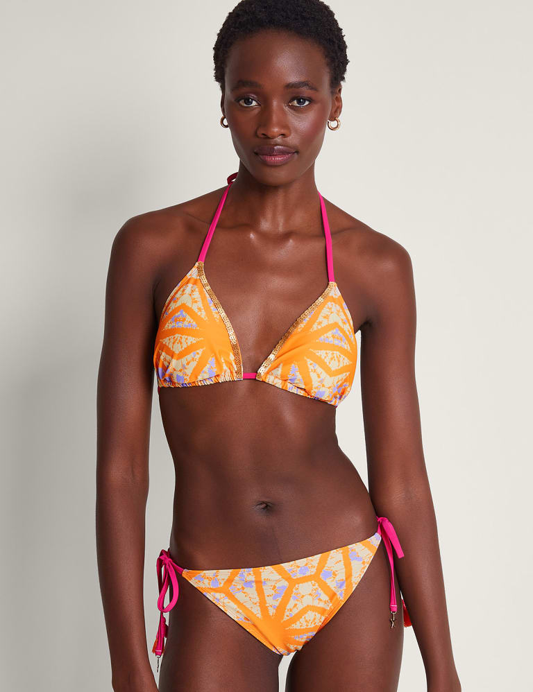 Printed Triangle Bikini Top 3 of 5