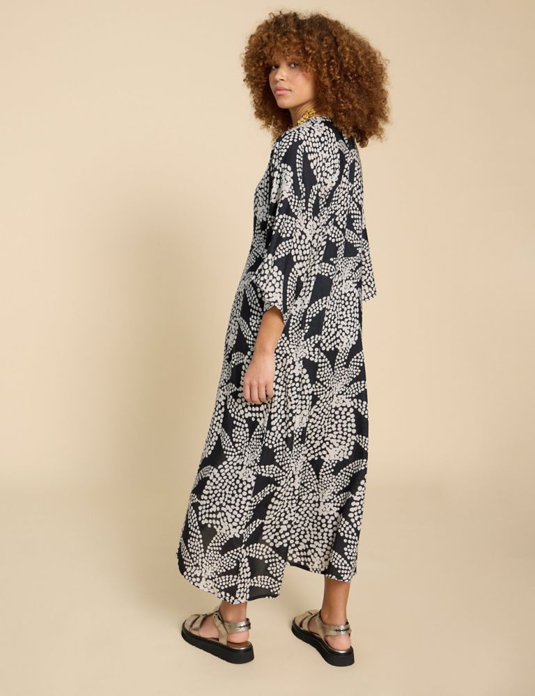 Printed Twist Front Beach Cover Up Kaftan 4 of 6