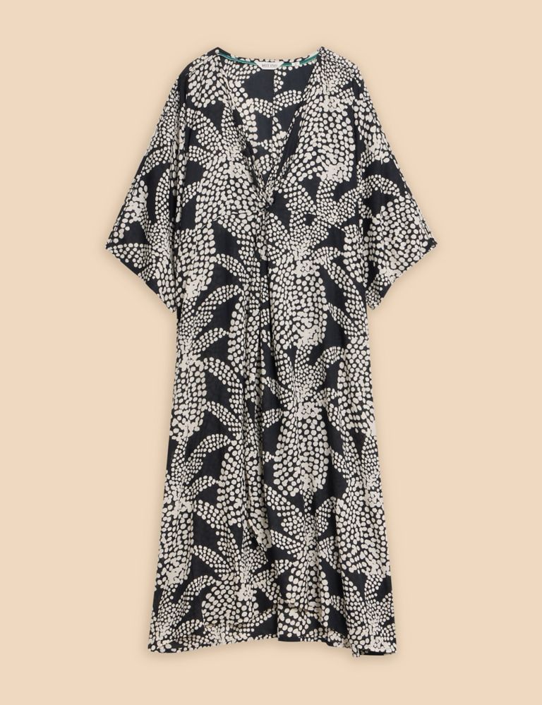 Printed Twist Front Beach Cover Up Kaftan 2 of 6
