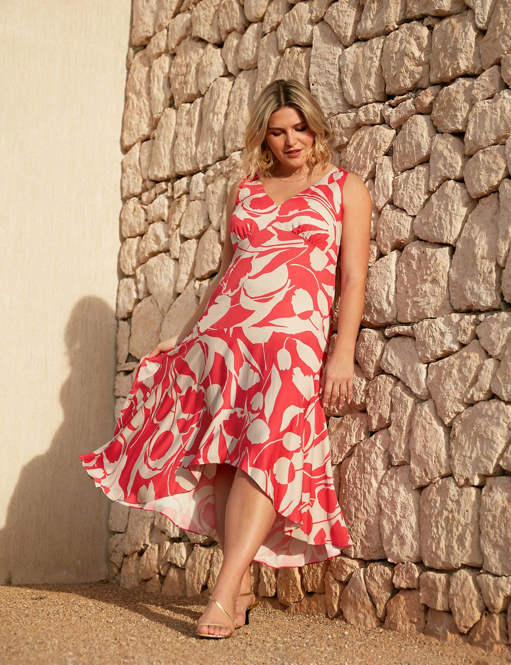 Printed V-Neck Maxi Tiered Dress 7 of 9