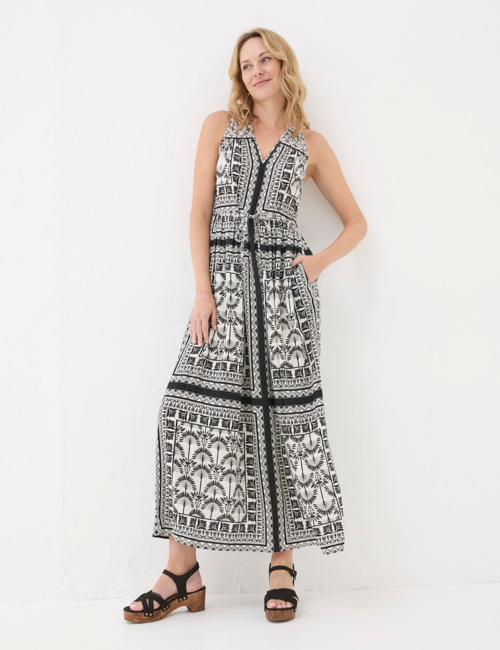 Printed V-Neck Maxi Tiered Dress 3 of 6