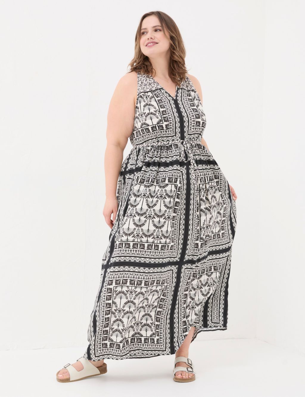 Printed V-Neck Maxi Tiered Dress 6 of 6