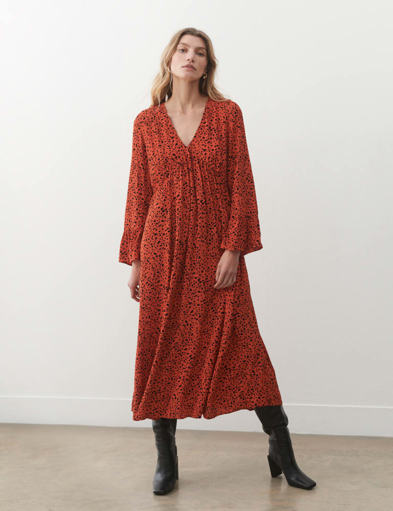 M&s red leopard print dress new arrivals
