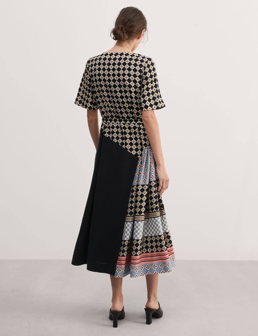 Printed V-Neck Midi Wrap Dress | JAEGER | M&S