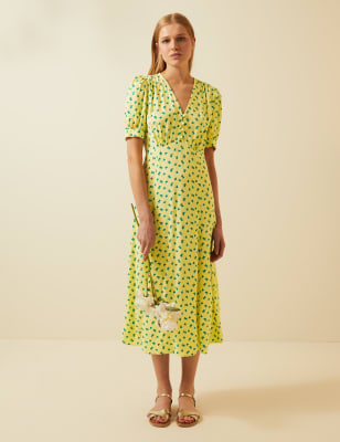 Yellow midi clearance tea dress