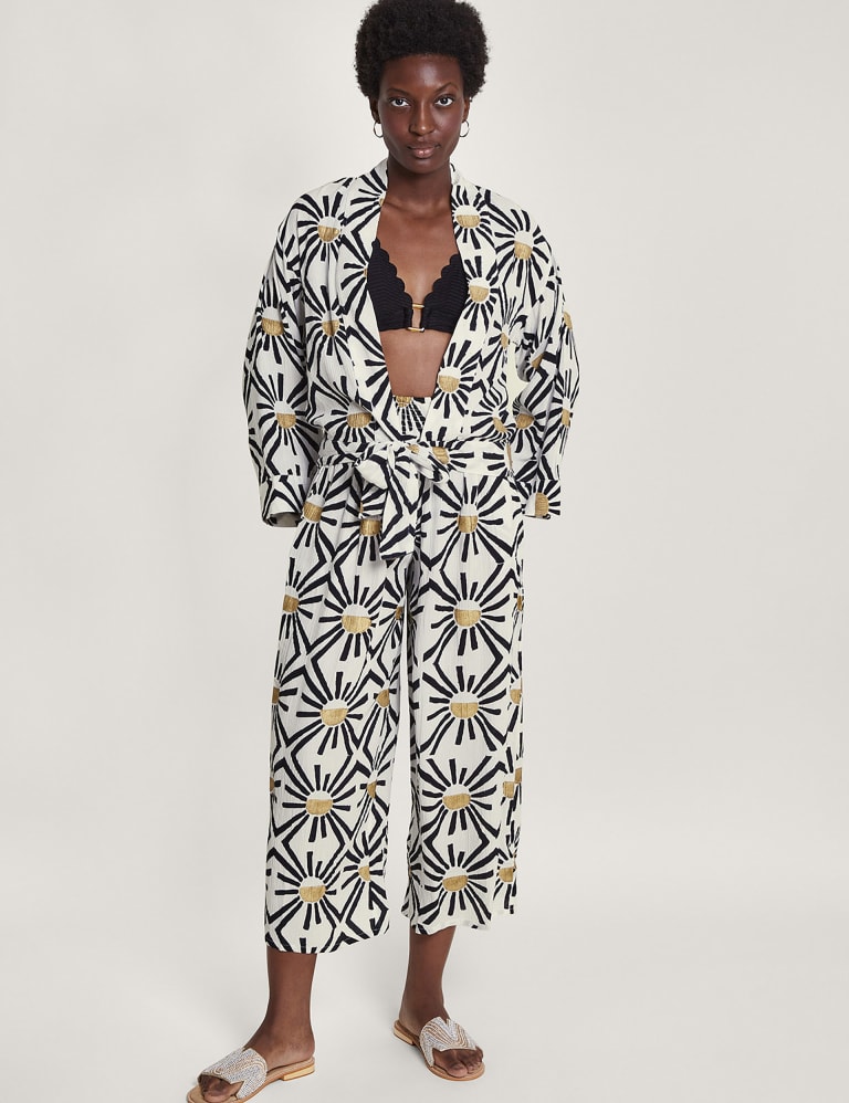 Printed Wide Leg Beach Trousers 5 of 5