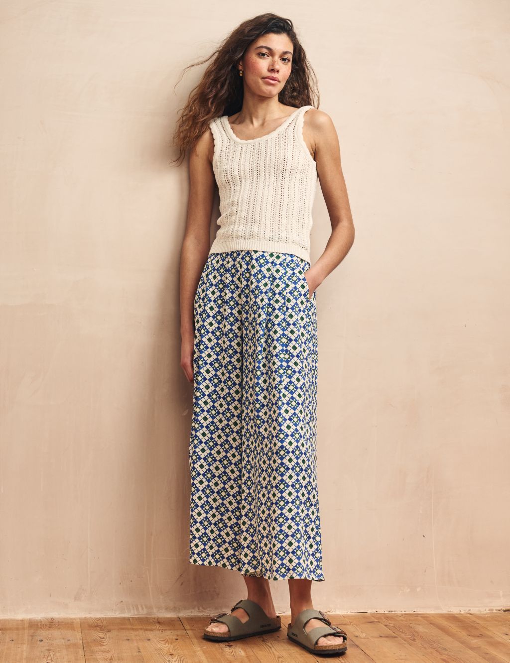 Printed Wide Leg Culottes 3 of 5