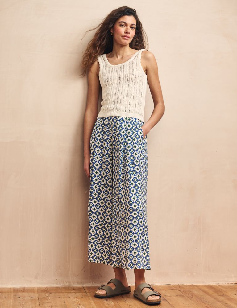 Printed Wide Leg Culottes 1 of 5