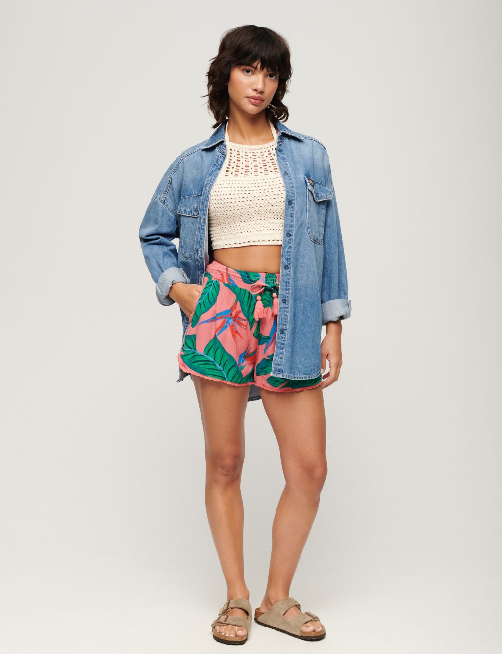 Printed Wide Leg Shorts 1 of 6