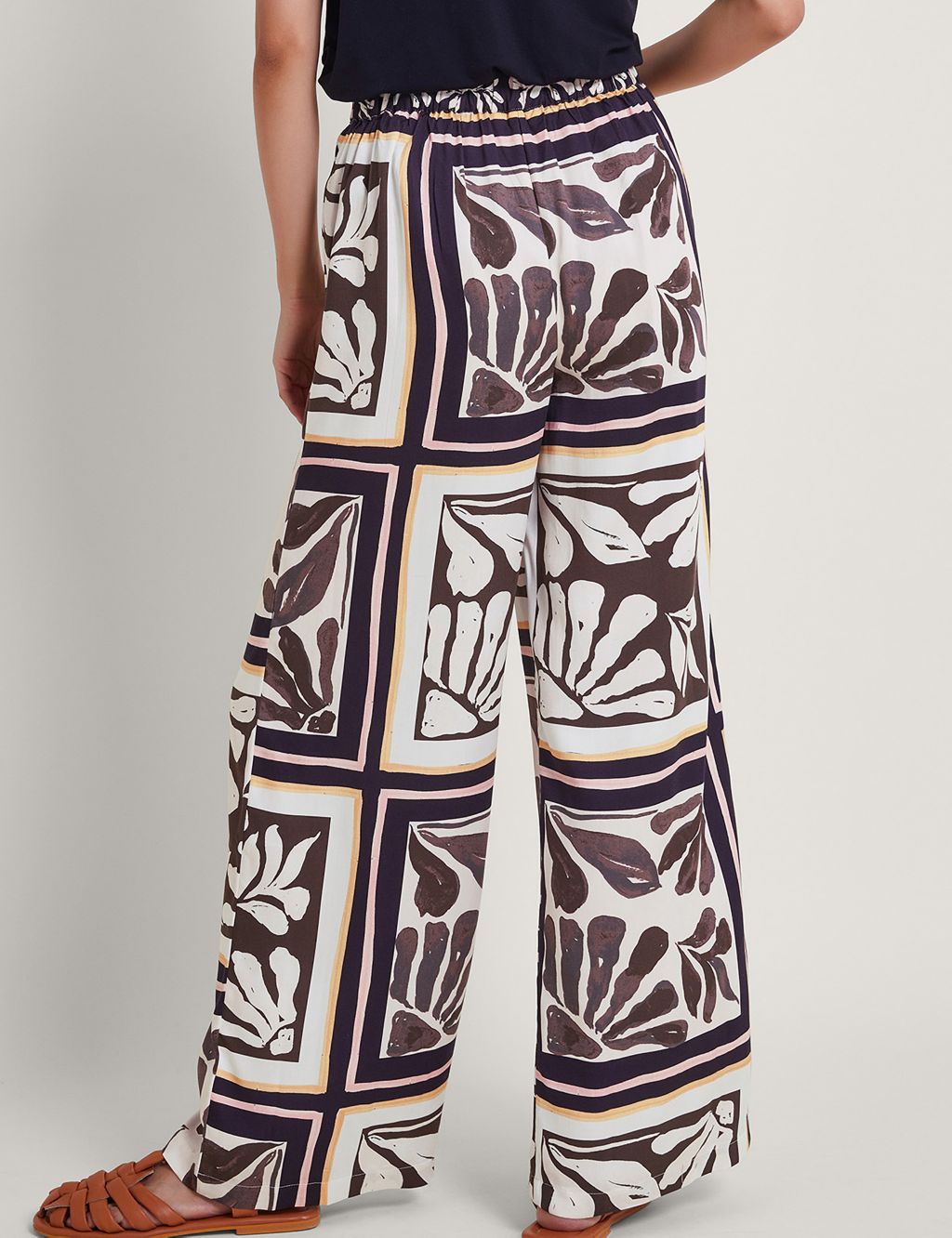 Printed Wide Leg Trousers 1 of 4