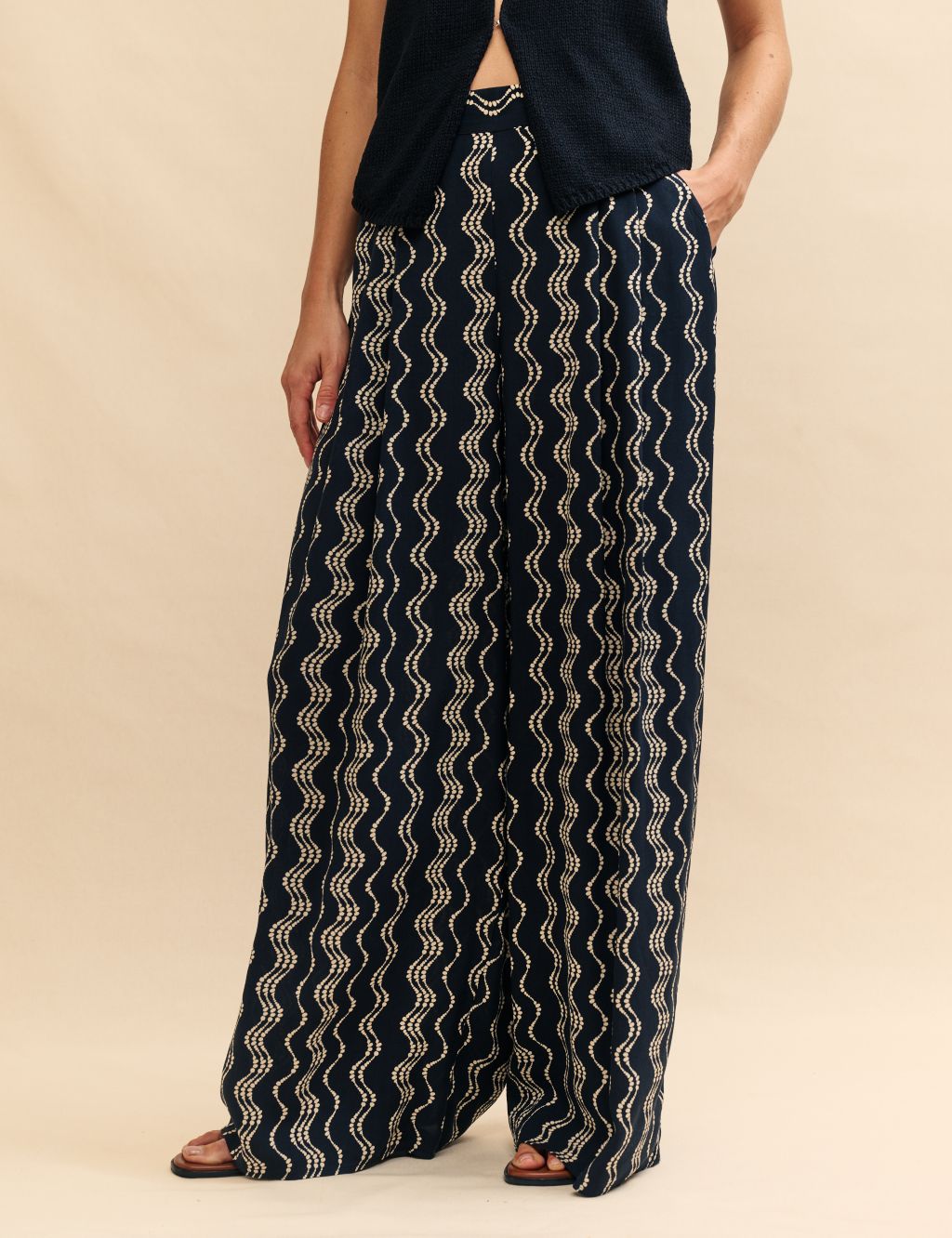 Printed Wide Leg Trousers 1 of 5