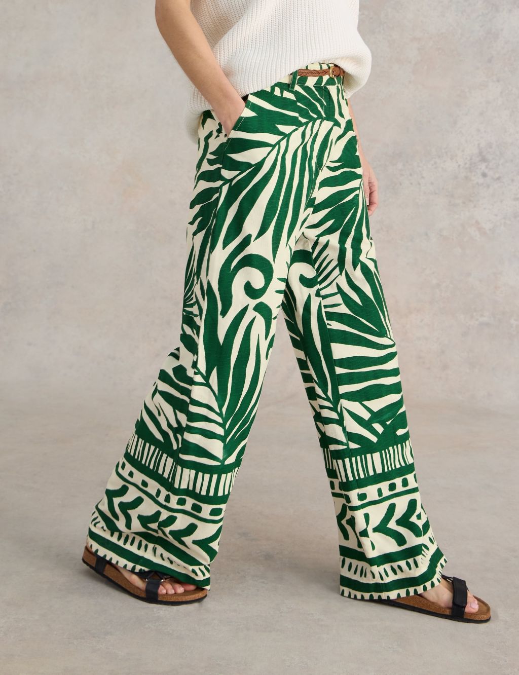 Printed Wide Leg Trousers 2 of 6