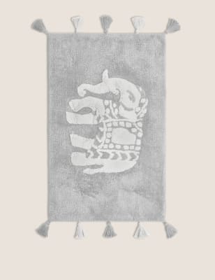 Priya Pure Cotton Elephant Bath Mat Image 2 of 3
