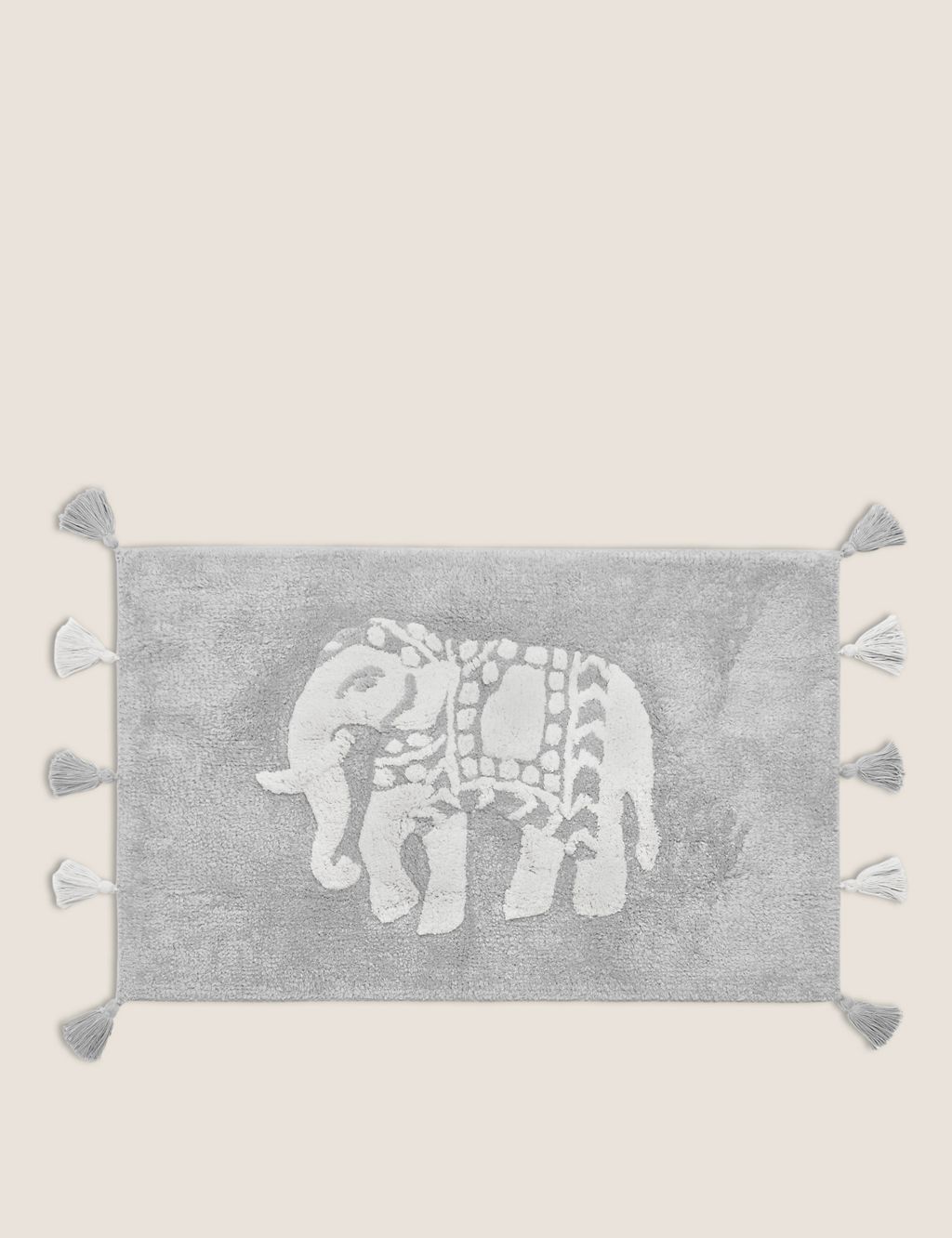Priya Pure Cotton Elephant Bath Mat 3 of 3
