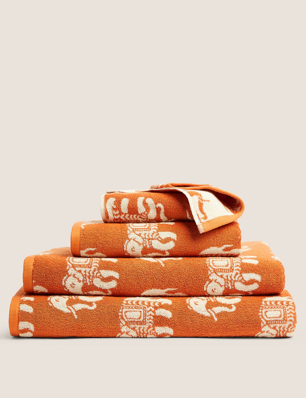 Priya Pure Cotton Elephant Towel 1 of 4