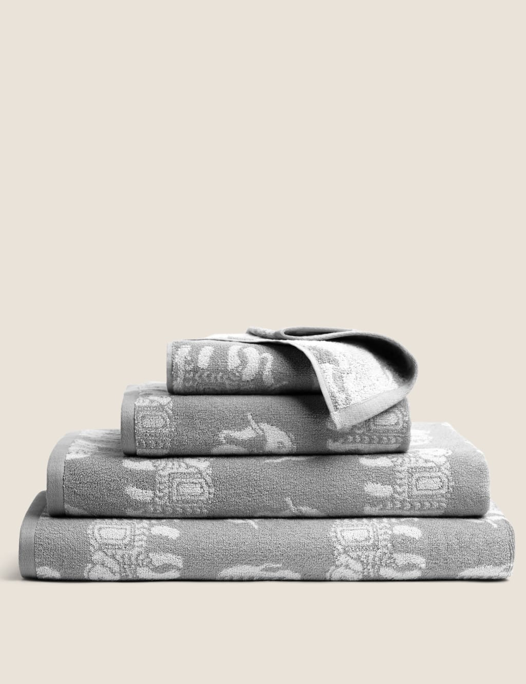 Priya Pure Cotton Elephant Towel 1 of 4