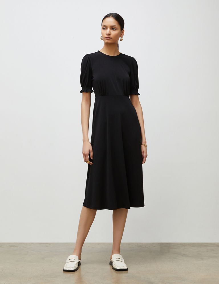 Buy Puff Sleeve Midi Waisted Dress | Finery London | M&S