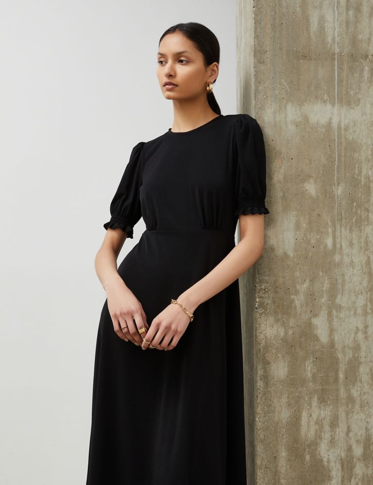Puff Sleeve Midi Waisted Dress | Finery London | M&S