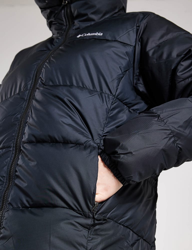 Columbia Puffect cropped puffer jacket in shiny black Exclusive at