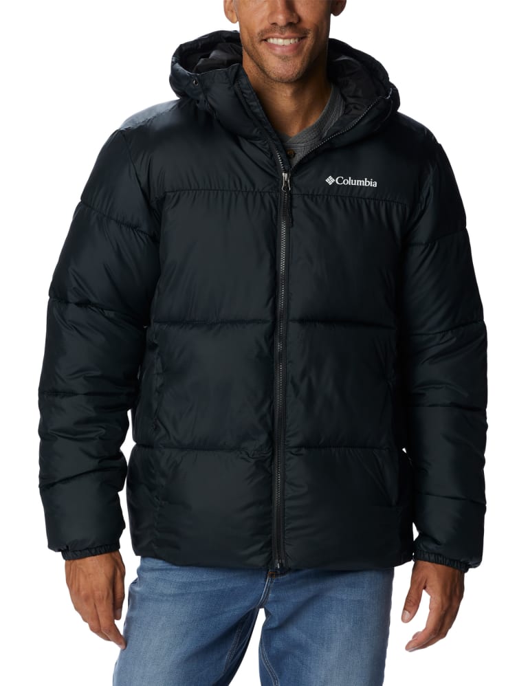 Columbia Men's Grand Trek II Down Hooded Jacket, Black, X-Large at