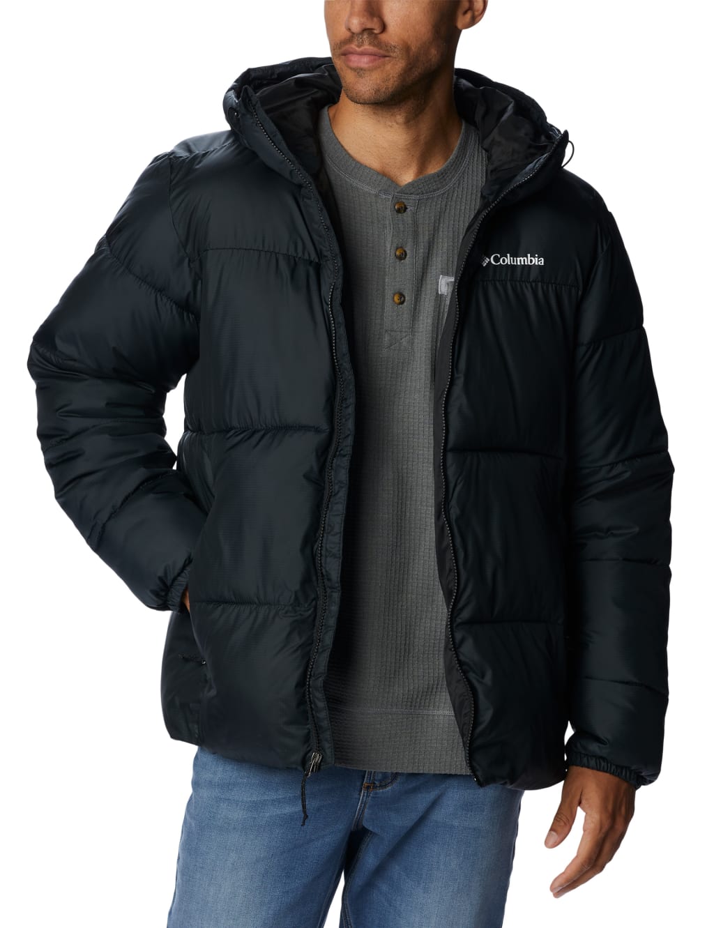 Puffect Hooded Puffer Jacket Columbia M S