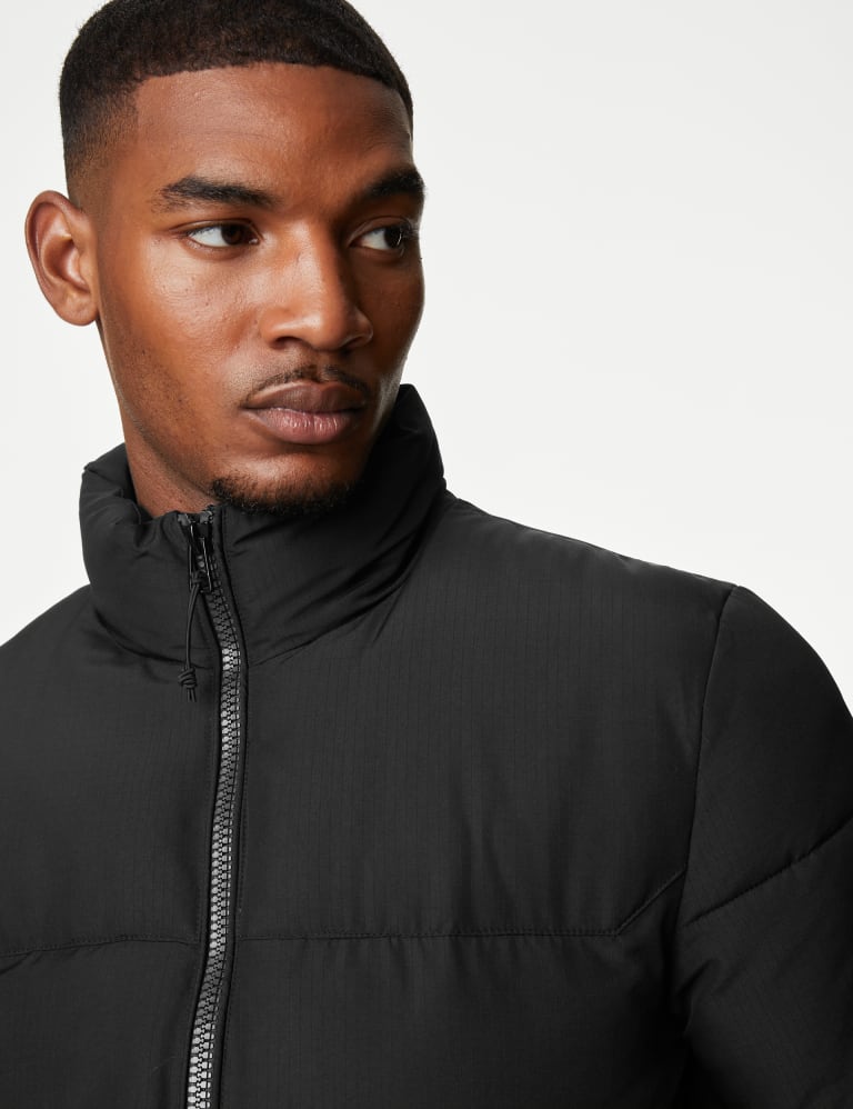 M&s black puffer jacket discount