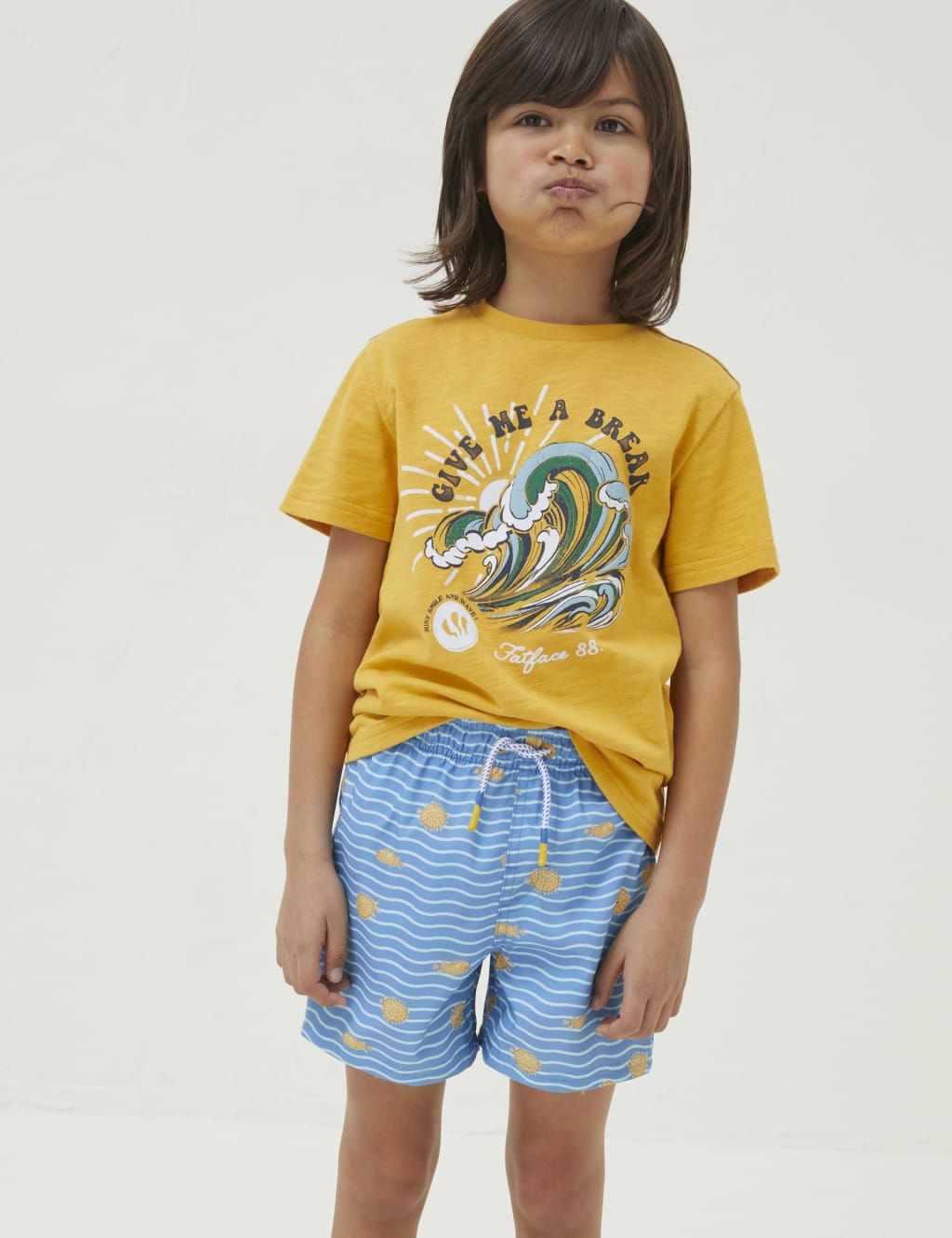 Pufferfish Stripe Swim Shorts (3-13 Yrs) 3 of 4