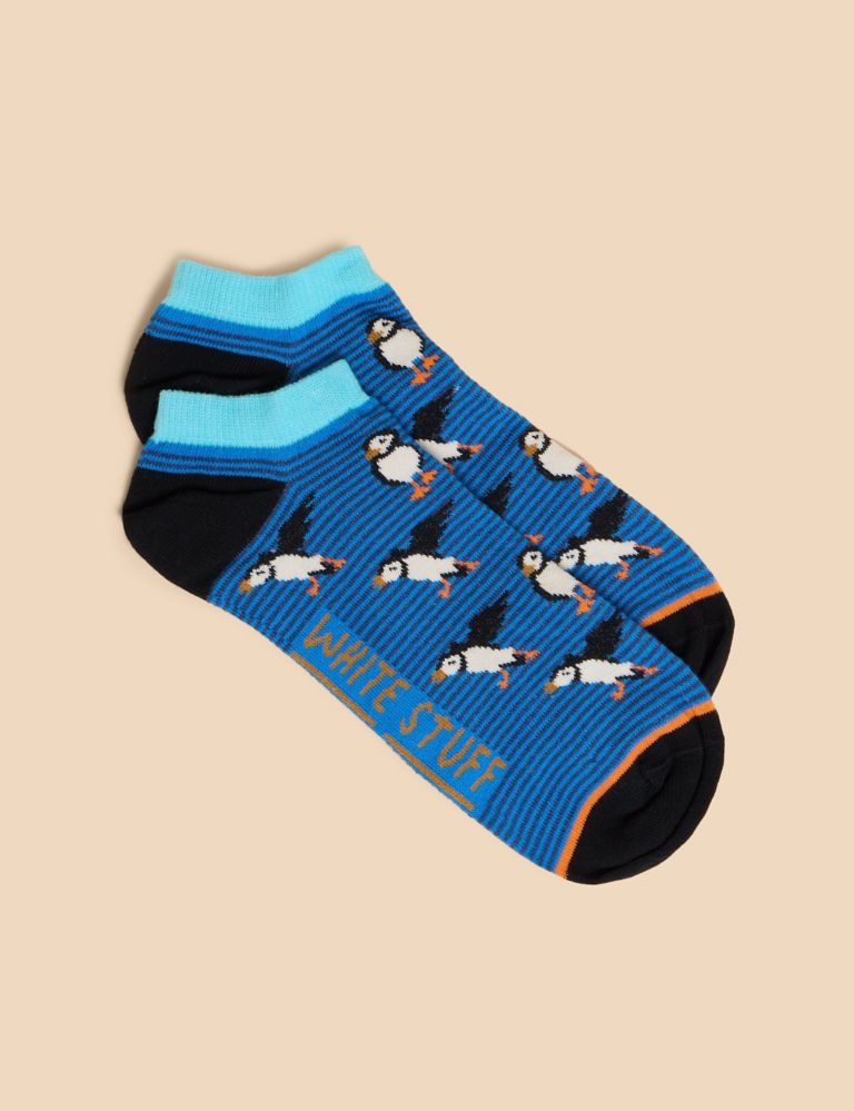 Puffin Cotton Rich Trainer Socks 1 of 2