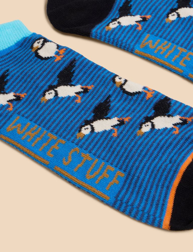 Puffin Cotton Rich Trainer Socks 2 of 2