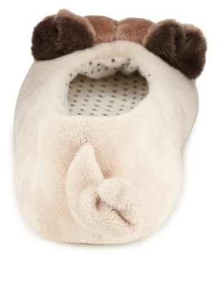 Ladies on sale pug slippers