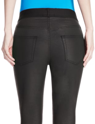 Pull on cheap coated leggings