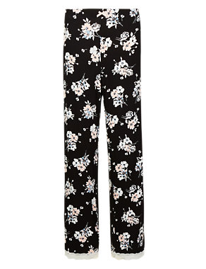 Pull On Floral Pyjama Bottoms Image 2 of 4