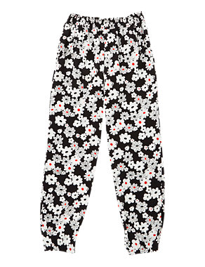Pull On Floral Trousers (5-14 Years) Image 2 of 5