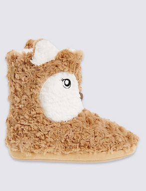 Pull On Fox Slipper Boots Image 2 of 6