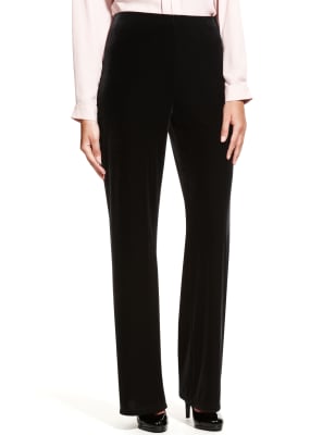 Women's Long Velvet Pull-On Pants