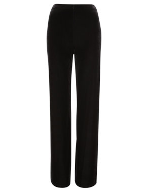 Pull On Velour Wide Leg Trousers Image 2 of 6