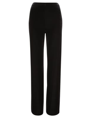 Pull On Velour Wide Leg Trousers M S