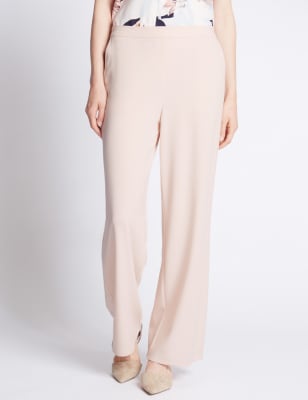 m&s wide leg pull on trousers