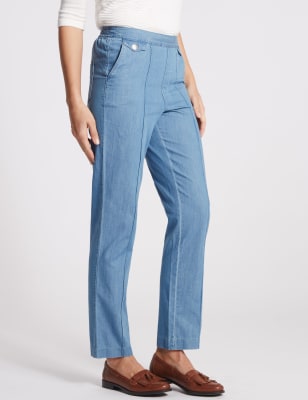 marks and spencer pull on jeans