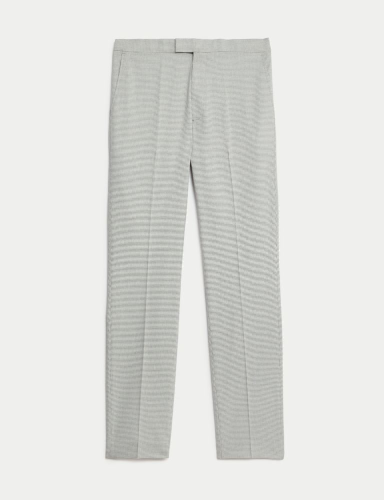 Puppytooth Elasticated Stretch Suit Trousers 7 of 7