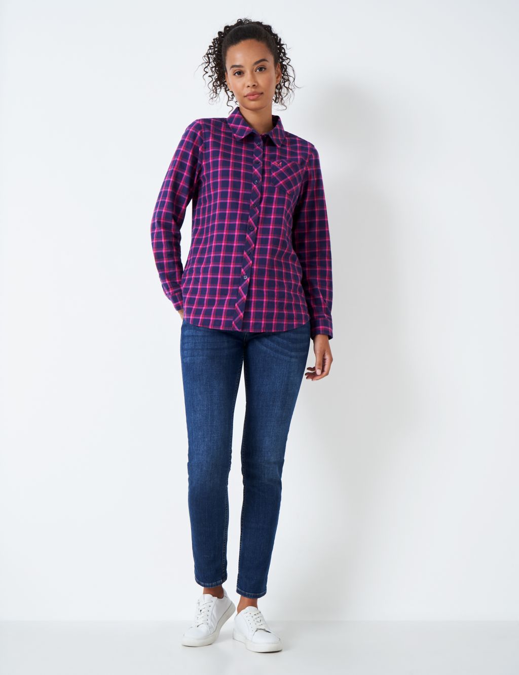 Pure Brushed Cotton Checked Shirt 2 of 5