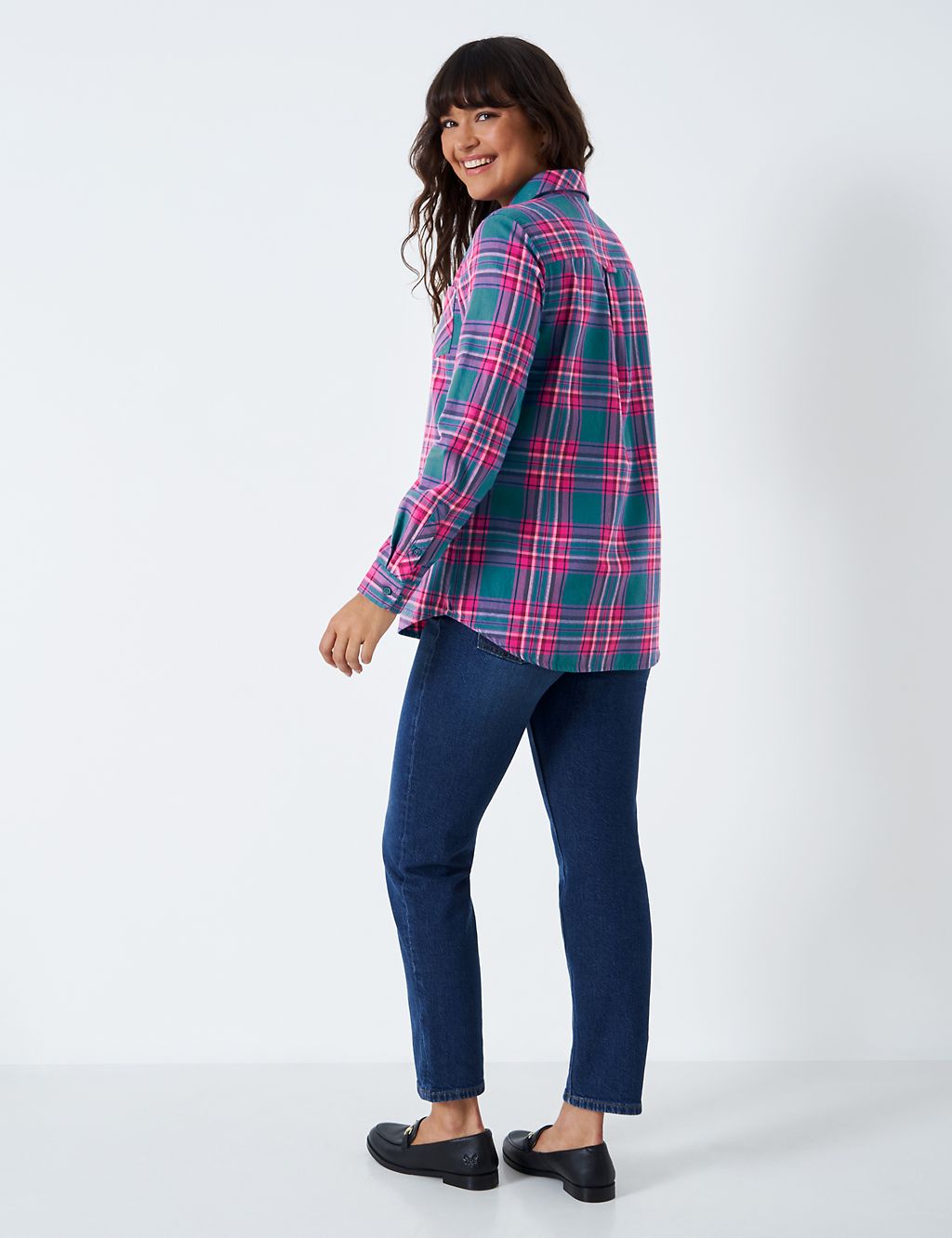 Pure Brushed Cotton Checked Shirt 4 of 5