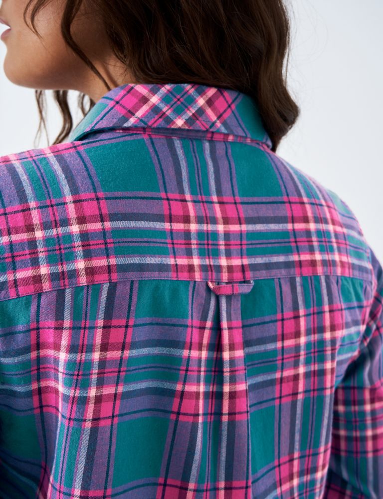 Pure Brushed Cotton Checked Shirt 5 of 5