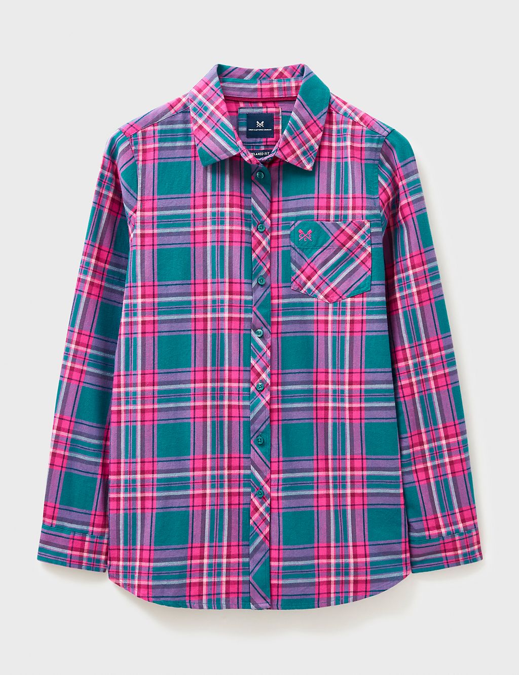 Pure Brushed Cotton Checked Shirt 1 of 5