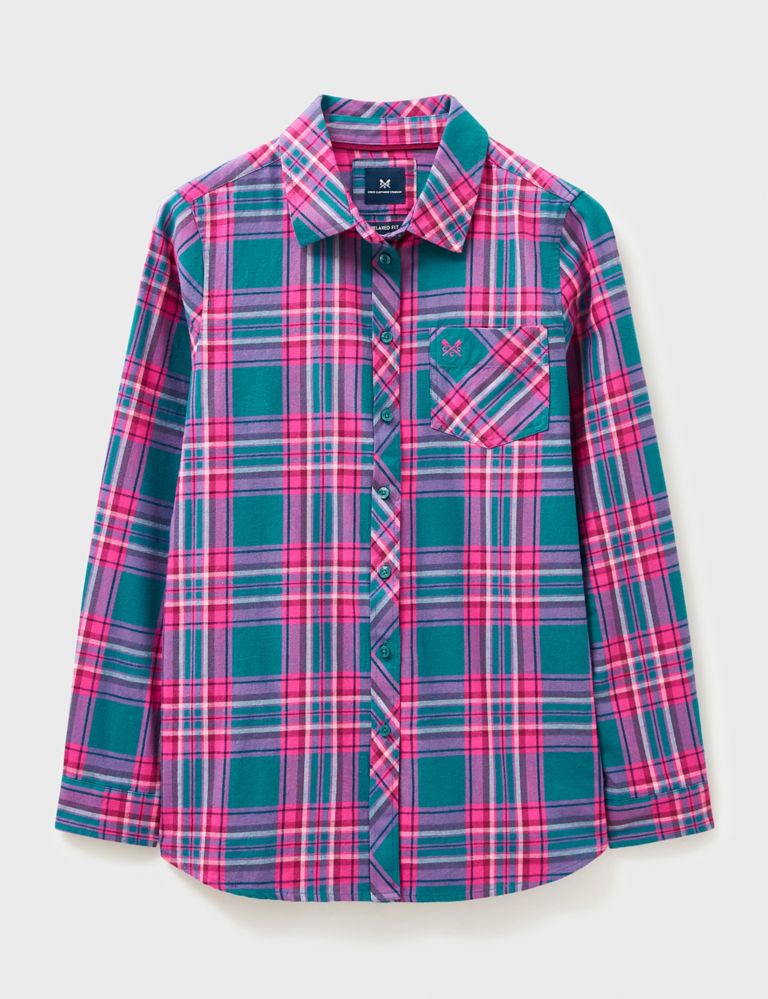 Pure Brushed Cotton Checked Shirt 2 of 5