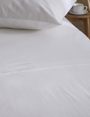 Pure Brushed Cotton Flat Sheet Image 2 of 3