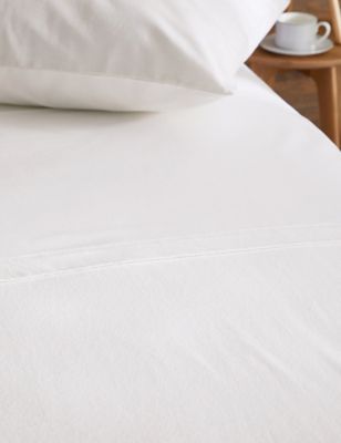 Pure Brushed Cotton Flat Sheet, M&S Collection