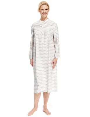 Long brushed outlet cotton nightdress